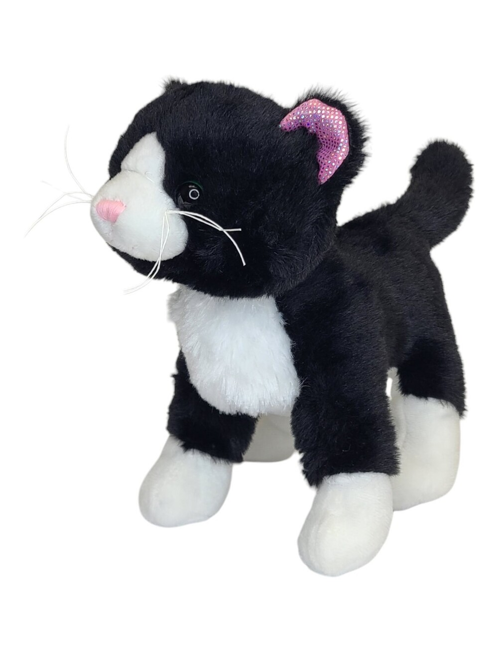 Ganz Webkinz Black And White Cat Plush Stuffed Animal WK00030 NWOT
